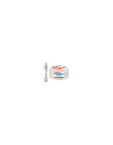 Cinta adhesiva tesa transparente basic 66 mt x 50 mm para embalaje