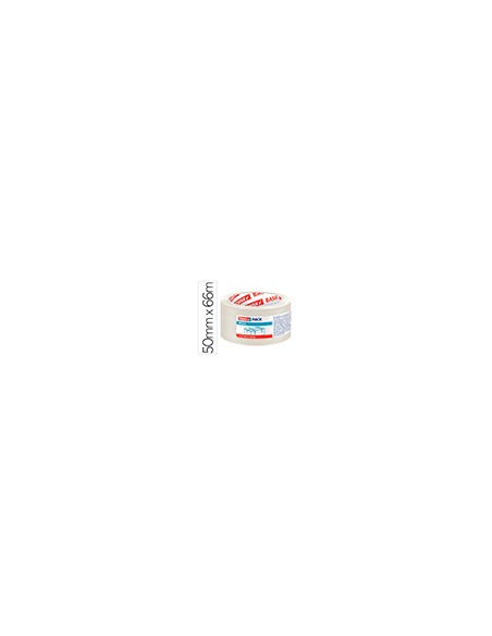 Cinta adhesiva tesa transparente basic 66 mt x 50 mm para embalaje