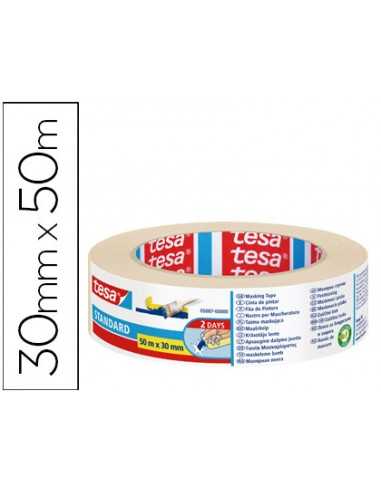 Cinta adhesiva tesa para pintor 50 mt x 30 mm