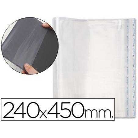Forralibro pp ajustable adhesivo 240x450mm