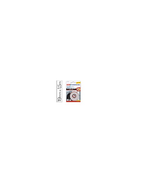 Cinta adhesiva tesa doble cara ultra strong extrafuerte para interior y exterior 1,5m x19mm