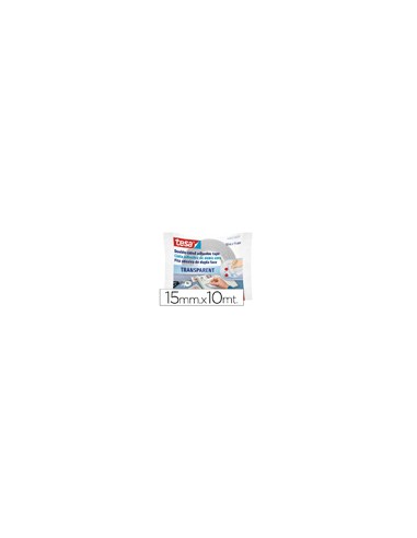 Cinta adhesiva tesa doble cara transparente 10 mt x 15 mm