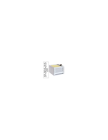 Fichero cajones de sobremesa archivo 2000 305x370x215 mm bandeja organizadora superior 5 cajones gris opaco
