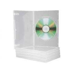 Caja dvd q-connect transparente pack de 5 unidades