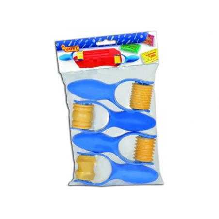 Rodillo jovi para marcar y modelar pasta bolsa de 4 unidades surtidas