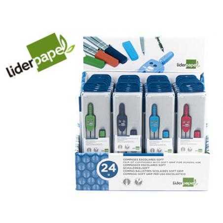 Compás liderpapel con mango extra soft -colores surtidos