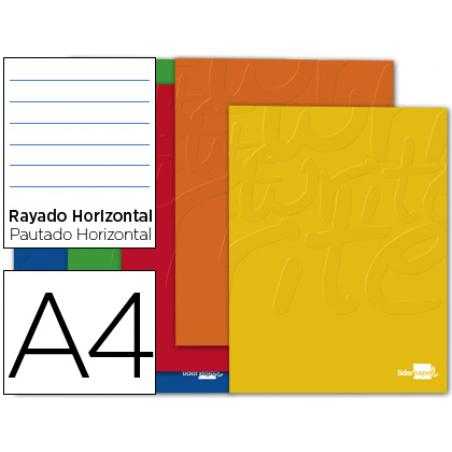 Libreta liderpapel smart a4 80 hojas 60g/m2 horizontal con doble margen