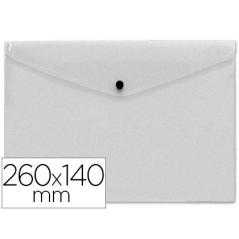 Carpeta liderpapel dossier broche polipropileno tamaño sobre americano 260x140mm transparente