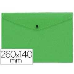 Carpeta liderpapel dossier broche polipropileno tamaño sobre americano 260x140mm verde translucido
