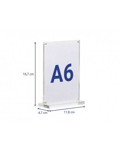 Expositor sobremesa maul vision acrilico din a6 118x47x170 mm
