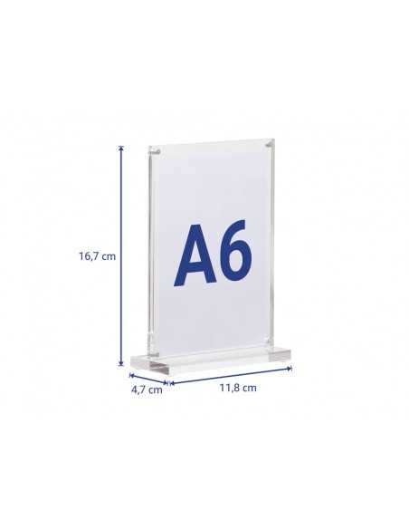Expositor sobremesa maul vision acrilico din a6 118x47x170 mm