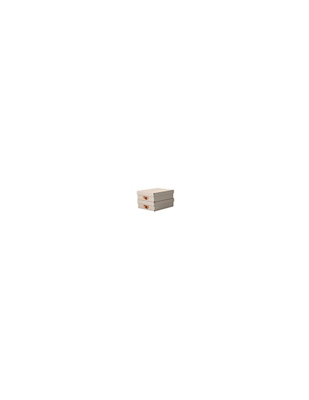 Caja de almacenaje leitz carton mediana baja con asa de piel color azul pack de 2 unidades