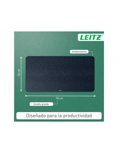 Alfombrilla de sobremesa leitz fieltro 70x36 cm color gris