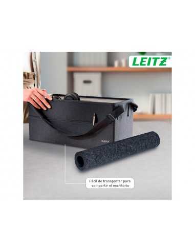 Alfombrilla de sobremesa leitz fieltro 70x36 cm color gris