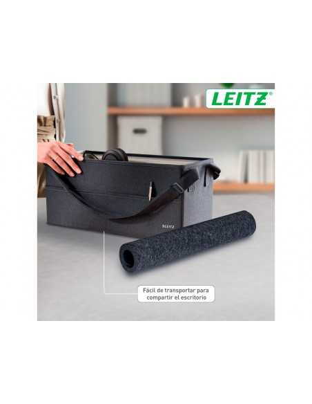 Alfombrilla de sobremesa leitz fieltro 70x36 cm color gris
