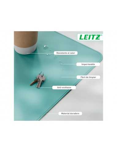 Alfombrilla de sobremesa leitz 80x40 cm color verde menta