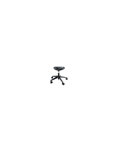 Taburete leitz ergo con asiento triangular 5 ruedas giratorias regulable en altura hasta 59 cm negro