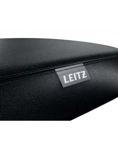 Taburete leitz ergo con asiento triangular 5 ruedas giratorias regulable en altura hasta 59 cm negro
