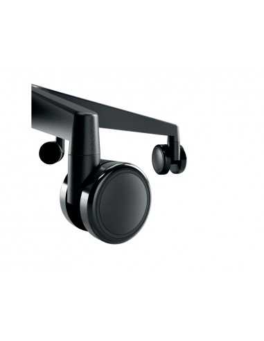 Taburete leitz ergo con asiento triangular 5 ruedas giratorias regulable en altura hasta 59 cm negro