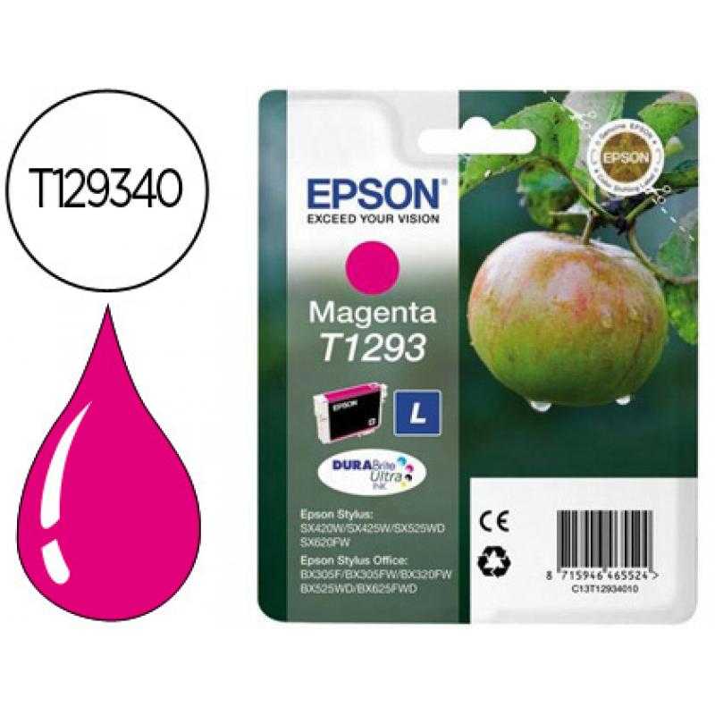 Ink-jet epson stylus t1293 magenta sx420w / 425w / office bx305f / bx320f -alta capacidad-