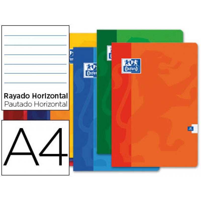 Libreta escolar oxford 48 h din a4 1 raya horizontal