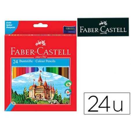 Lápices de colores faber-castell c/ 24 colores hexagonal madera reforestada