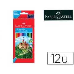 Lápices de colores faber-castell c/ 12 colores hexagonal madera reforestada