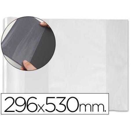Forralibro pvc con solapa ajustable adhesivo 290x530 mm