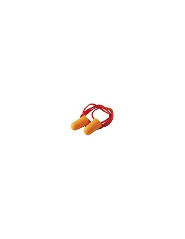 Tapones reutilizables de silicona con cordon textil punta rigida para insercion precisa pack de 10 pares