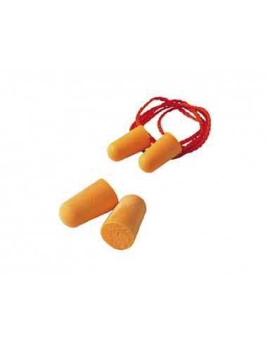 Tapones reutilizables de silicona con cordon textil punta rigida para insercion precisa pack de 10 pares
