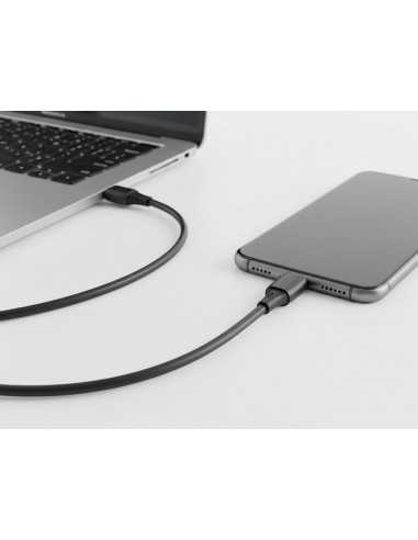 Cable usb-c a usb-c q-connect pvc longitud 2m negro