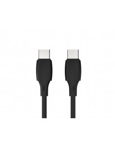 Cable usb-c a usb-c q-connect pvc longitud 1m negro