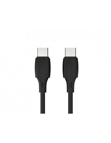Cable usb-c a usb-c q-connect pvc longitud 1m negro