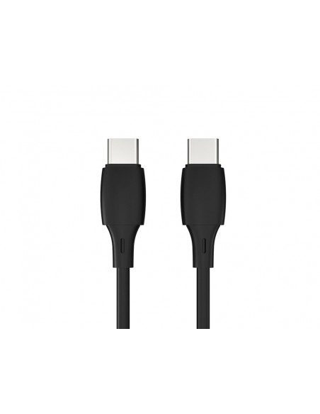 Cable usb-c a usb-c q-connect pvc longitud 1m negro