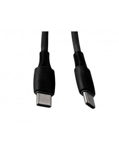Cable usb-c a usb-c q-connect pvc longitud 1m negro