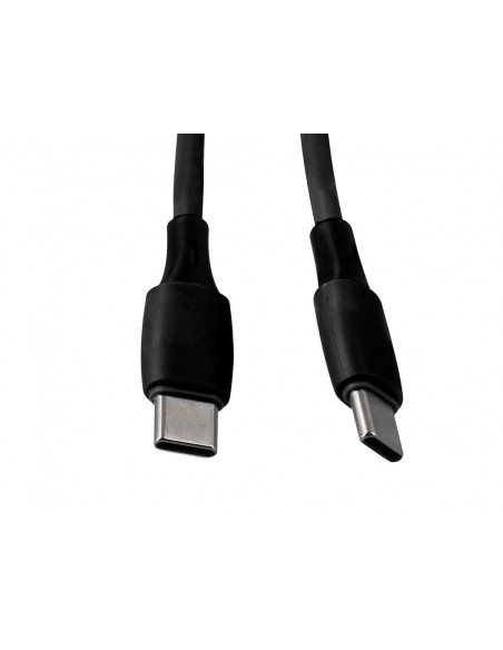 Cable usb-c a usb-c q-connect pvc longitud 1m negro