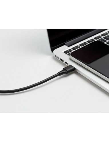 Cable usb-c a usb-c q-connect pvc longitud 1m negro