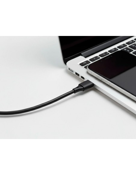 Cable usb-c a usb-c q-connect pvc longitud 1m negro