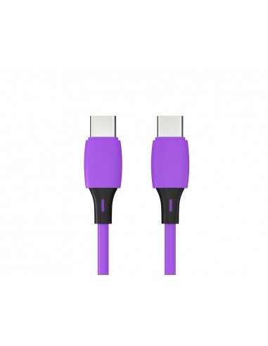 Cable usb-c a usb-c q-connect pvc longitud 1m morado