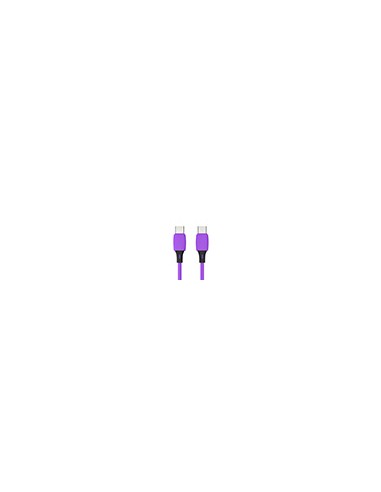 Cable usb-c a usb-c q-connect pvc longitud 1m morado