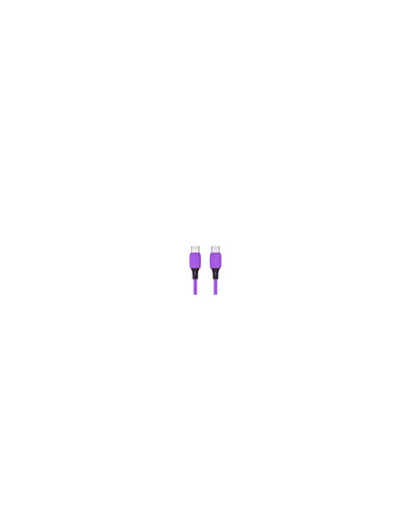 Cable usb-c a usb-c q-connect pvc longitud 1m morado