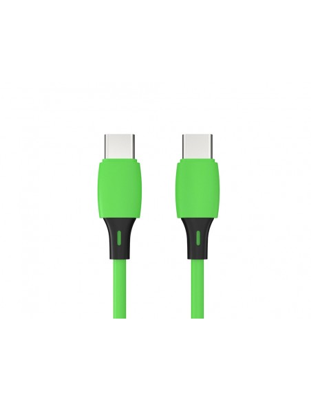 Cable usb-c a usb-c q-connect pvc longitud 2m verde