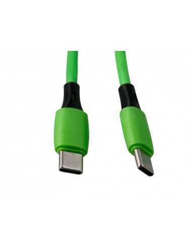 Cable usb-c a usb-c q-connect pvc longitud 2m verde