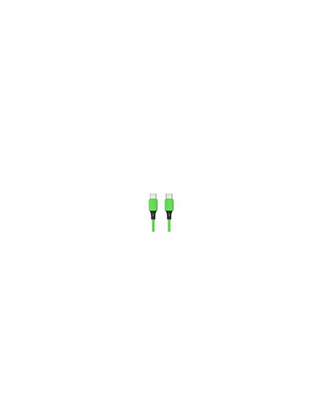 Cable usb-c a usb-c q-connect pvc longitud 1m verde