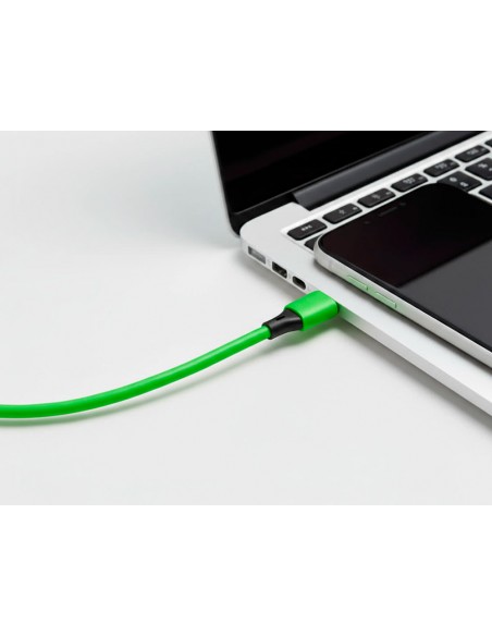 Cable usb-c a usb-c q-connect pvc longitud 1m verde