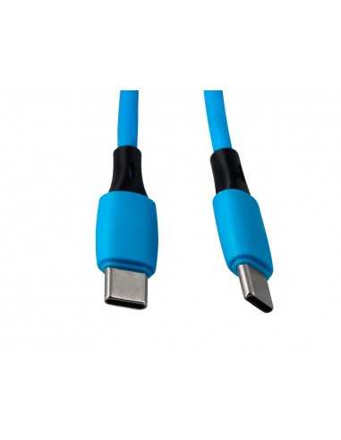 Cable usb-c a usb-c q-connect pvc longitud 2m azul