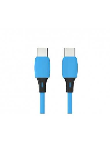 Cable usb-c a usb-c q-connect pvc longitud 1m azul