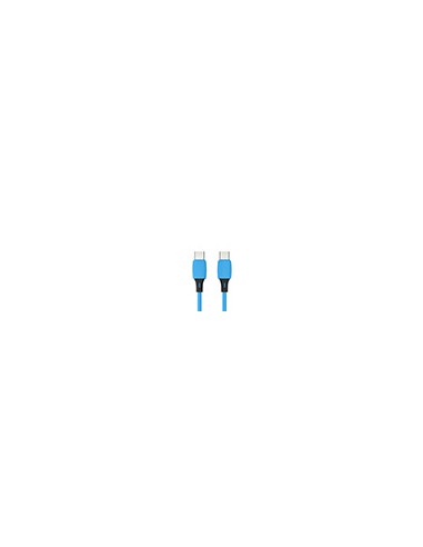 Cable usb-c a usb-c q-connect pvc longitud 1m azul