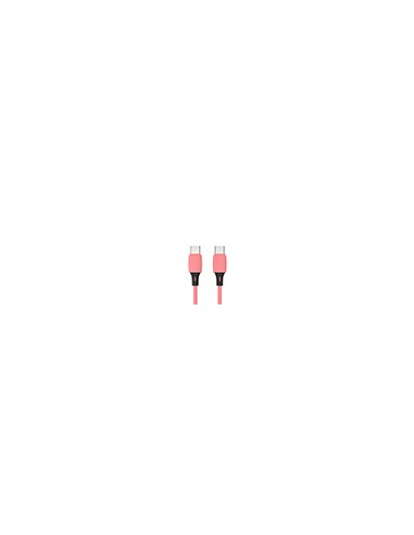Cable usb-c a usb-c q-connect pvc longitud 1m rosa