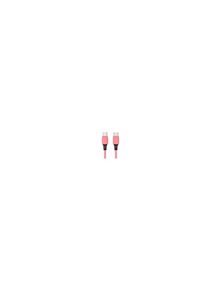 Cable usb-c a usb-c q-connect pvc longitud 1m rosa